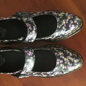 DR MARTENS MARY JANE STYLE SIZE 8 WOMENS FLORAL SHOES
